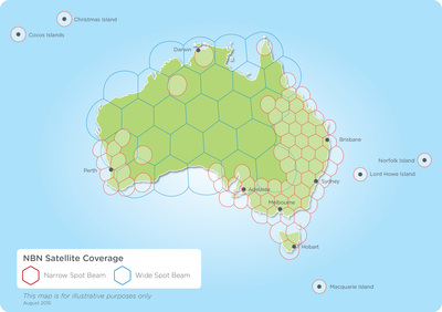 Sky Muster coverage map of Australia