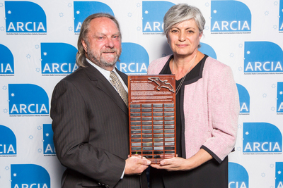 Connie Taylor accepting her award