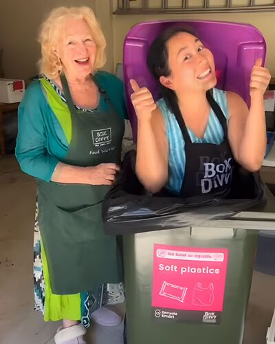 Soft plastics recycling bins at Box Divvy