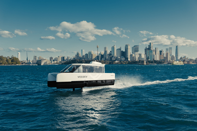 Vessev electric hydrofoiling vessel in Sydney Harbour