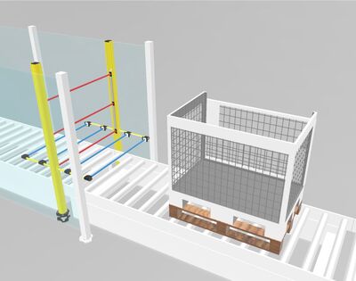 Figure 1 Figure 1: A pallet cage is loaded onto a pallet.