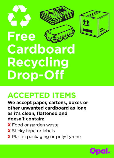 free cardboard drop-off service accepted items